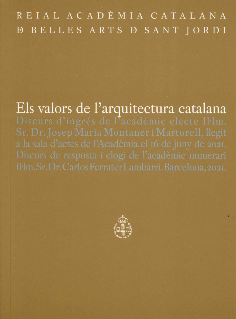 Els valors de l'arquitectura catalana - Montaner i Martorell, Josep Maria