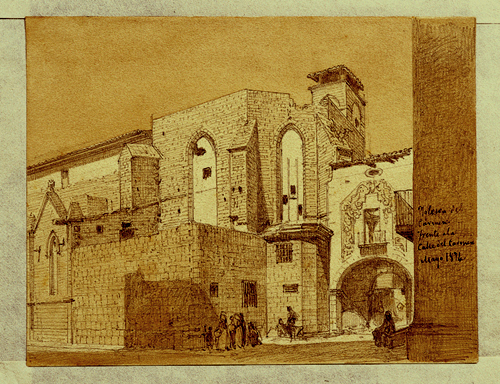 Dibuix - Església del convent del Carme (Barcelona) -