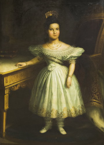 Pintura - Retrat de la reina Isabel II, nena -