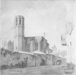 Dibuix - Monestir de Santa Maria de Pedralbes (Barcelona) -