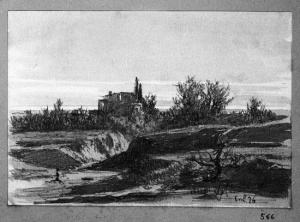 Dibuix - Camí amb una casa -