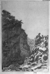 Dibuix - Paisatge de Ribes de Freser -