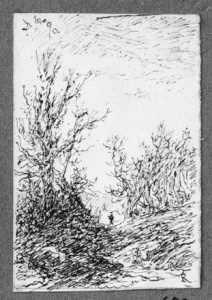 Dibuix - Paisatge amb figura -