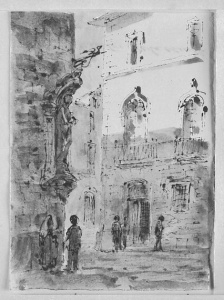 Dibuix - Carrer de Barcelona (?) -