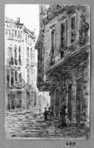 Dibuix - Carrer de Barcelona (?) -