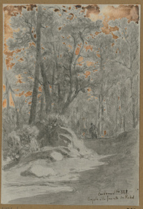 Dibuix - Paisatge de Cardona