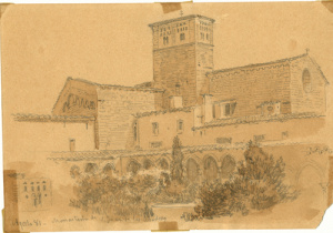 Dibuix - Monestir de Sant Joan de les Abadesses -