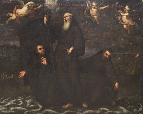 Pintura - Sant Francesc de Paula i altres religiosos -